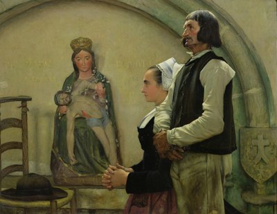 Visitando a la Virgen de Benodet, 1898 de Jean Eugene Buland